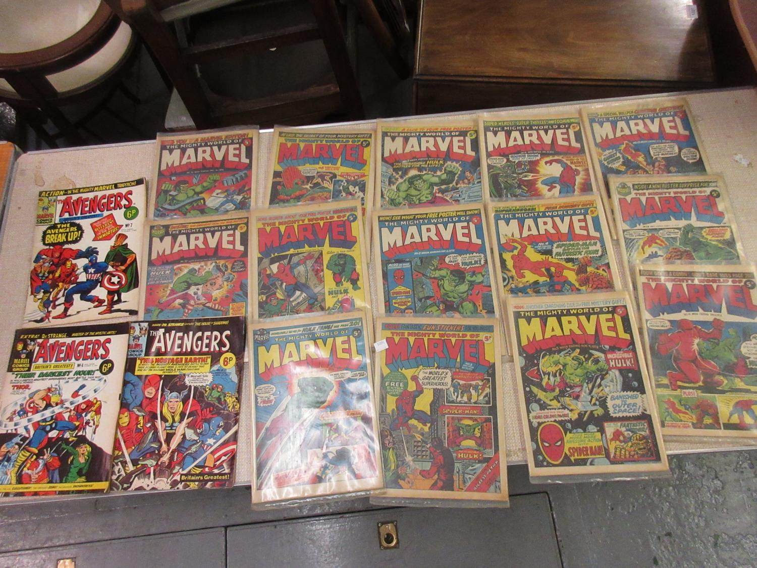 Collection of U.K. issue Marvel comics including No. 3, 1972, together with three 1973 Avengers - Image 2 of 2