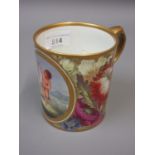 Early 19th Century English porcelain mug, possibly Derby, painted with an all-over floral design