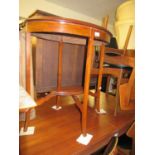 Edwardian oval mahogany and line inlaid two tier occasional table