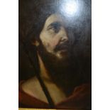 18th / 19th Century oil on canvas, head and shoulder portrait of Christ wearing the crown of thorns,