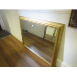 Large rectangular gilt framed wall mirror