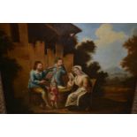 Attributed to Richard Brakenburg, oil on canvas, ' The Music Lesson ', 16ins x 20ins, framed