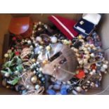 Quantity of miscellaneous costume jewellery and watches