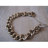 9ct Gold curb link bracelet 39.6g