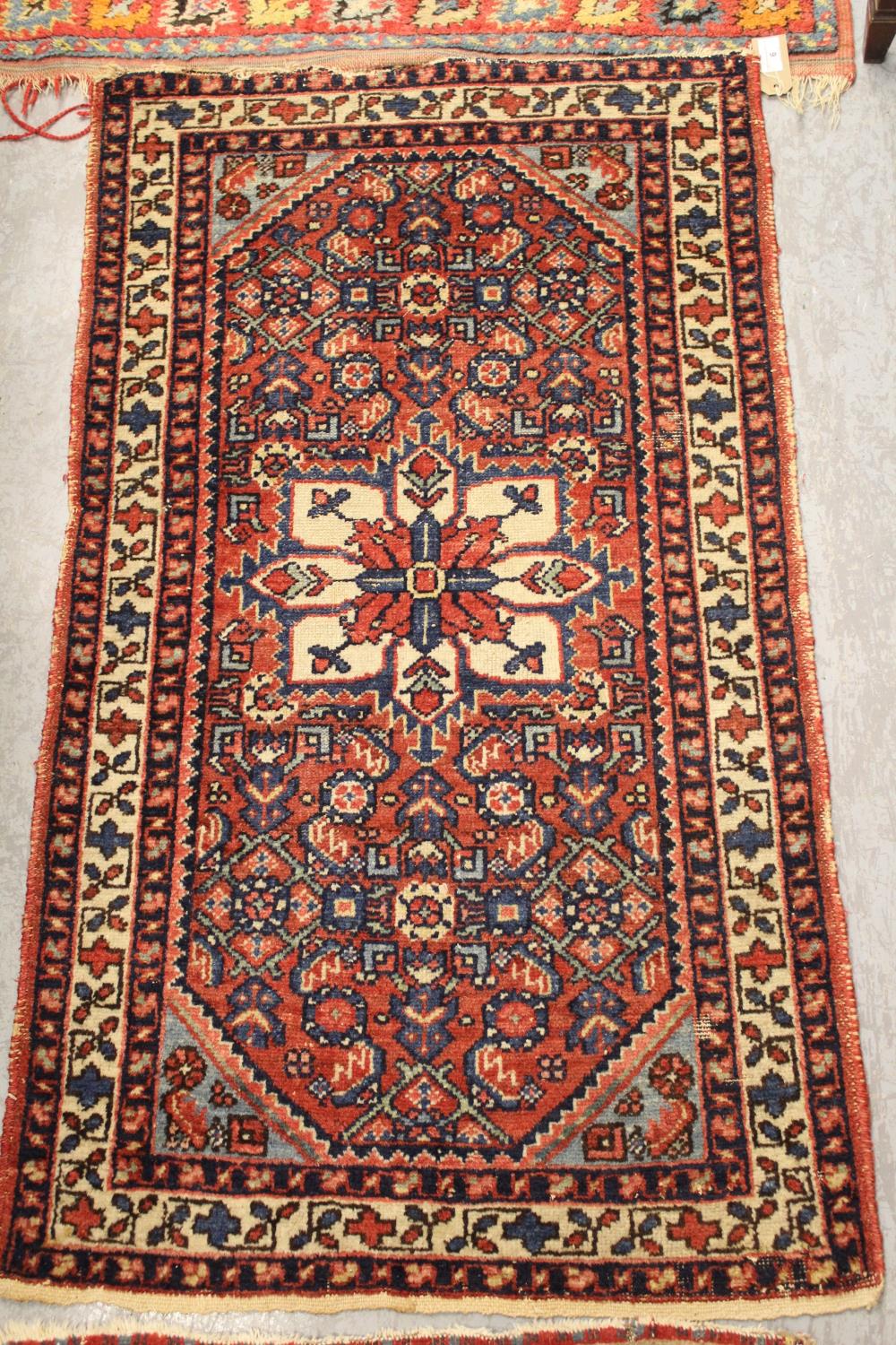 Small Hamadan rug and a small Kurdish rug