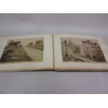 19th Century leather album containing souvenir photographs of Rome etc.