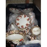 19th Century Derby Imari pattern tea and coffee service including: teapot, slops bowls, various