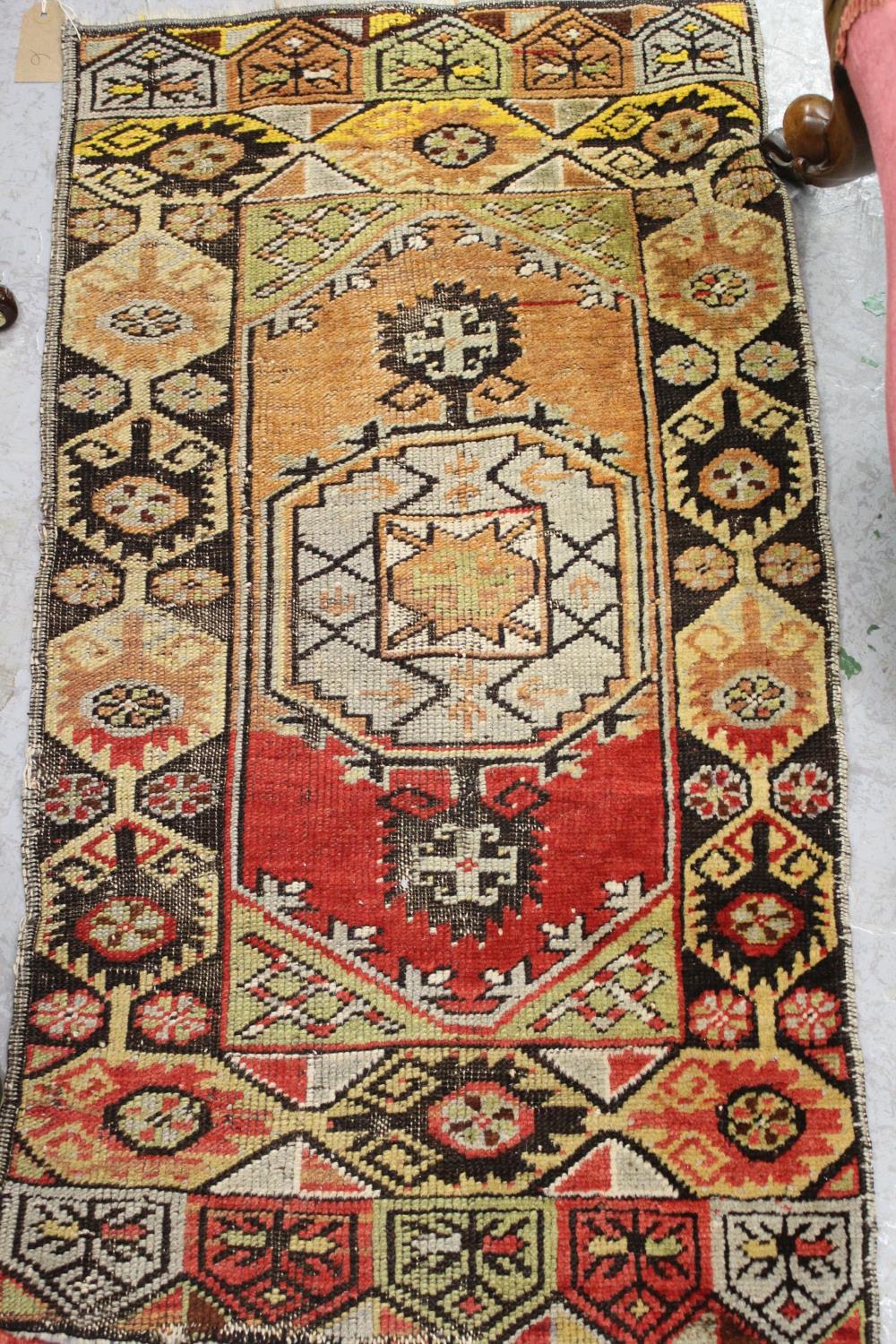 Small Hamadan rug and a small Kurdish rug - Image 2 of 2