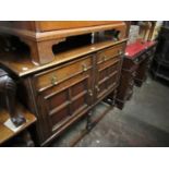 Small oak sideboard, circa 1930, 48ins wide