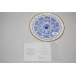 Coalport W.G. Grace commemorative plate, No. 327 from a Limited Edition of 750, 9ins diameter with