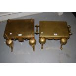 Two 19th Century brass footmen