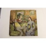 Harold Hope Read, two watercolours, drawing room scenes with figures, unsigned, the smaller image