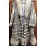 Ladies Canadian fox three quarter length fur coat