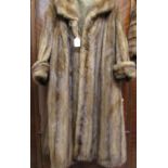 Ladies three quarter length mink fur coat, mink fur stole and a pale mink stole No size labels,