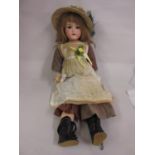 Armand Marseille bisque headed doll with jointed composition body marked 390A6M, with sleeping eyes,