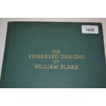 One volume ' The Engraved Designs of William Blake ', published Da Capo Press New York, 1967