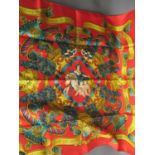 Hermes ' Europe ' ladies silk scarf, 90cms square, boxed