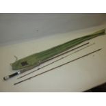 Hardy New Cane Glen Farrar split cane fly rod with original bag Has had a repair as shown in photo