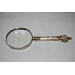 4in Magnifying glass with ornate continental handle