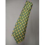 Hermes green silk tie (unboxed)