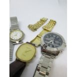 Gentleman's Favre - Leuba gold plated quartz wristwatch, ladies Must de Cartier stainless steel