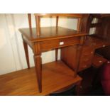 20th Century square pine lamp table on square tapering supports