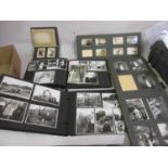 Box containing a collection of miscellaneous photographs, together with five various albums -