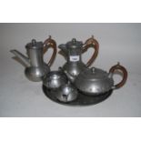 Homeland beaten pewter six piece tea and coffee service