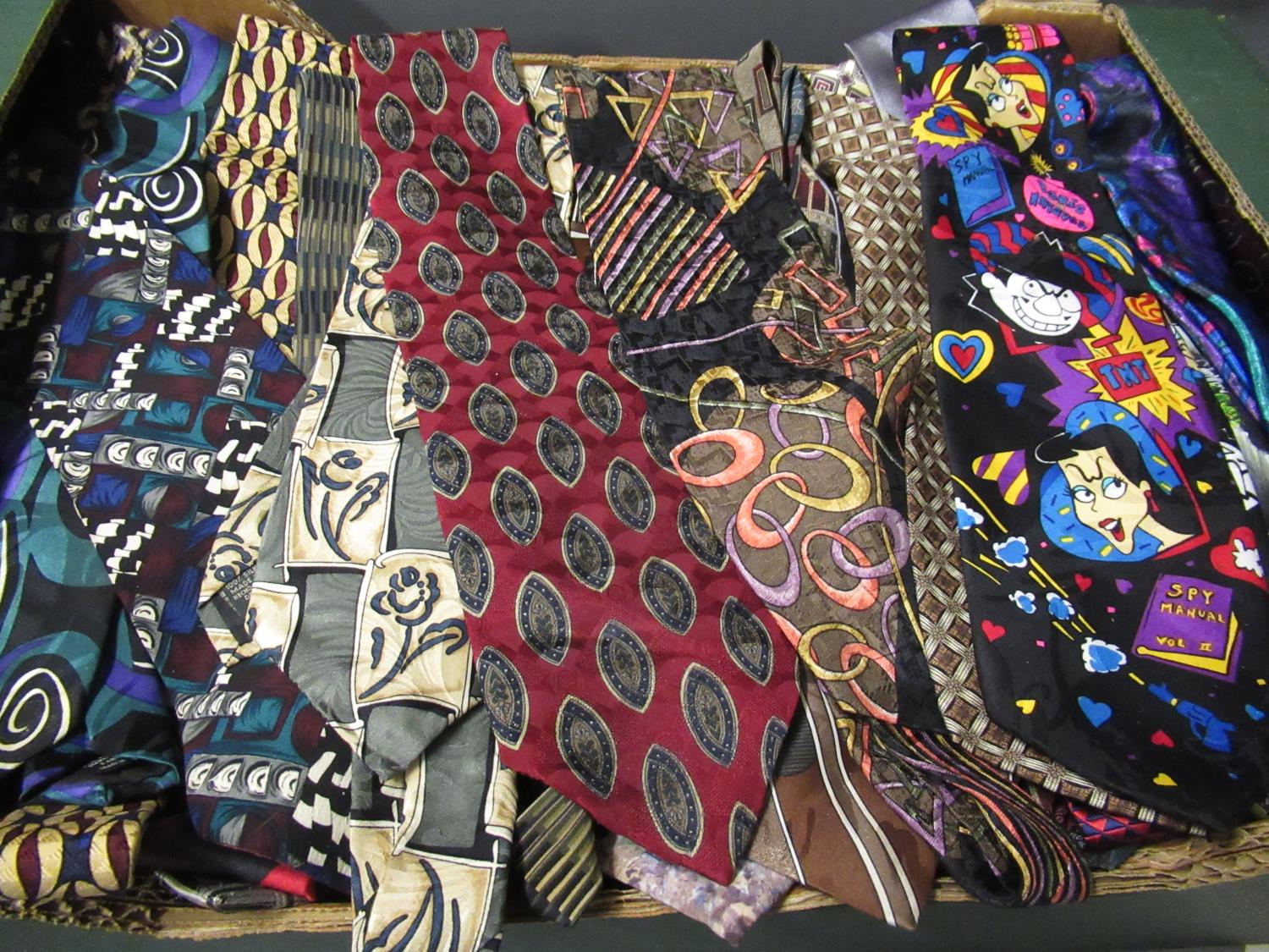 Large collection of approximately one hundred and fifty gentlemens silk ties