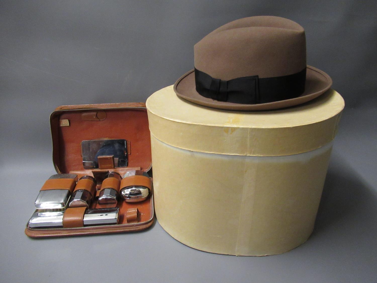 Gentleman's Lock and Co. trilby hat, size 7 3/8ths, in original box, together with a gentleman's