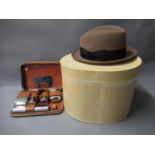 Gentleman's Lock and Co. trilby hat, size 7 3/8ths, in original box, together with a gentleman's