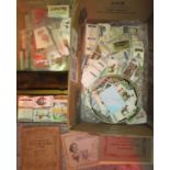 Quantity of various cigarette and trade cards in albums and loose