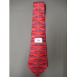Hermes red silk tie (unboxed)