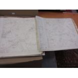 Folio containing a quantity of various Ordnance Survey maps