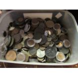 Box containing a large quantity of various World coins