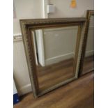 Large 20th Century rectangular gilt framed mirror in 19th Century style with gilt slip and