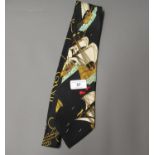 Hermes black silk tie (unboxed)