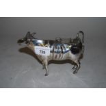 Late Victorian silver cow creamer, London 1898 Few dents to the rump - see pics, lid does not