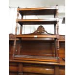 19th Century mahogany four tier wall bracket