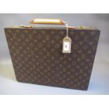 Louis Vuitton Monogram attache case with green interior (no key)