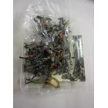 Quantity of various die-cast metal military figures together with a small quantity of costume