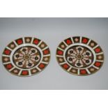 Pair of Royal Crown Derby Imari pattern plates Both in excellent condition