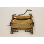 late 19th / early 20th Century portable folding mangle, inscribed ' Brighton No. 114 '