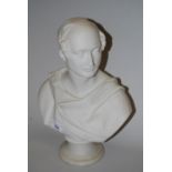 19th Century Parian bust of Prince Albert after a model by E.J. Jones, produced by W.H. Kerr and Co.