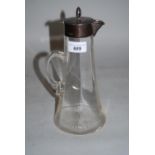 Early 20th Century silver mounted glass claret jug