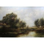 JOSEPH THORS (Fl.1863-1900) VIEW NEAR LEAMINGTON, WARWICKSHIRE Signed, also signed and inscribed
