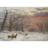 JAMES WALSHAM BALDOCK (c.1822-1898) A WINTER TWILIGHT Signed, watercolour and pencil 34.5 x 49.