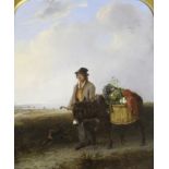 EDMUND BRISTOW (1787-1876) OFF TO MARKET Signed, oil on panel 30 x 24.5cm. ++ Good condition