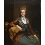 ANDREW GEDDES, ARA (1783-1841) PORTRAIT OF MISS FRANCES COUTTS (d.1809) Seated, long half length,