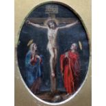 MANNER OF CORNELIS ENGEBRECHTSZ (c.1462-1527) CRUCIFIXION WITH THE VIRGIN AND ST. JOHN THE